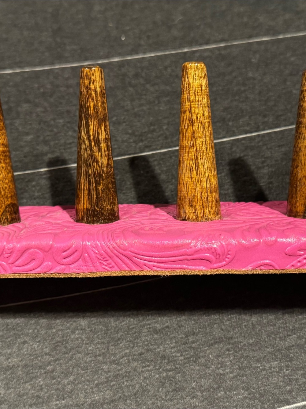 Ring Display with Pink Base